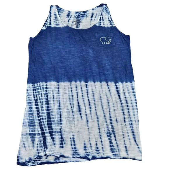 Ivory Ella Viscose‎ Tank Top Blue Tie Dye Size Medium - Picture 8 of 10